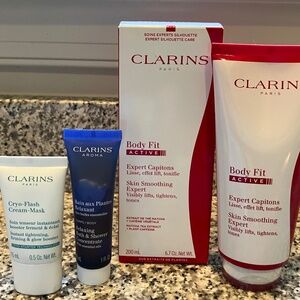 Clarins Body Fit Relaxing Bath Gel & Cryo-Flash Cream Mask